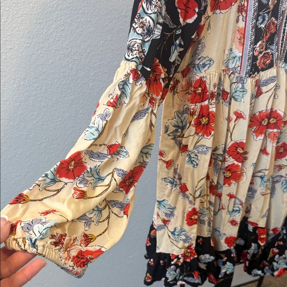 Patrons of Peace Boho Tunic Dress with Tie Neck👗 - Picture 4 of 9